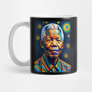 Nelson Mandela in starry night Mug